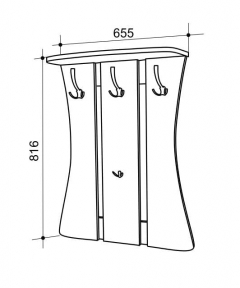 Настенная вешалка Мебельсон Уют-1 Венге