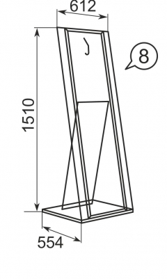 Зеркало напольное Ижмебель Виктория 8