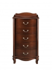 Комод Висан Джульетта узкий 5 ящиков+цоколь Миланский орех