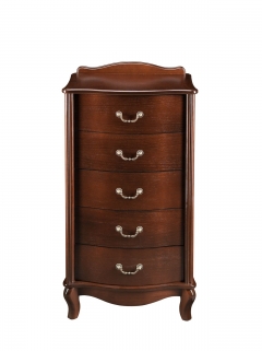 Комод Висан Джульетта узкий 5 ящиков+цоколь Миланский орех