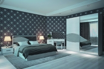 Спальня Селеста Омскмебель Комплект 2 Ясень Анкор светлый