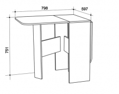 Стол-книжка Мебельсон Мечта Дуб сонома