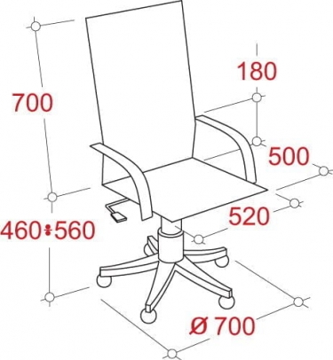 Кресло руководителя EasyChair EChair CS-608Е 180436 Черное