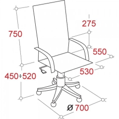 Кресло руководителя EasyChair EChair CS-834E/AL-3 216987 Черное