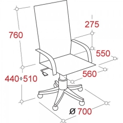 Кресло руководителя EasyChair EChair CS-861E/CH-6 216988 Черное