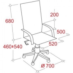 Кресло руководителя EasyChair EChair CS-620Е-6 221931 Черное