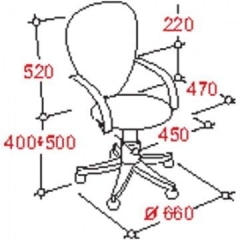 Кресло EasyChair EChair-203 PTW net 289488 Черно-оранжевое