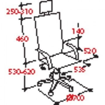 Кресло руководителя EasyChair EChair CS-8822E-1 296591 Черное