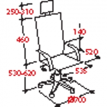 Кресло руководителя EasyChair EChair CS-8822E-1 296592 Коричневое