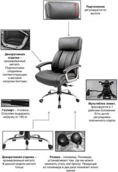 Кресло руководителя EasyChair EChair CS-8822E-1 296592 Коричневое