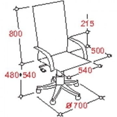 Кресло руководителя EasyChair Echair-518 297349 Черное