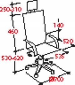 Кресло руководителя EasyChair EChair-CS-8821E-2 298060 Черное