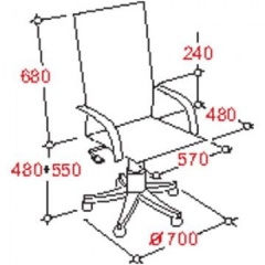 Кресло руководителя EasyChair EChair-515 299461 Черное