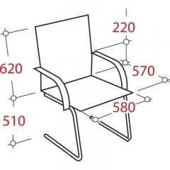 Конференц-кресло EasyChair EChair-515 VR Черное