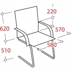 Конференц-кресло EasyChair EChair-515 VR 322952 Коричневое