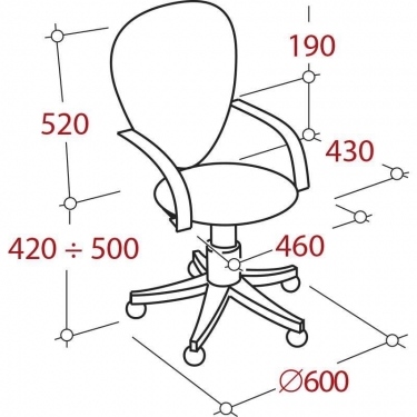 Кресло EasyChair EChair-304 329253 Черно-оранжевое