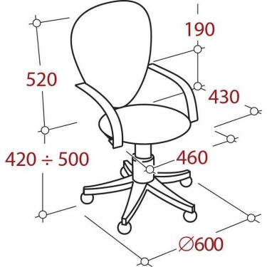 Кресло EasyChair EChair-304 TC Net 329254 Черно-синее