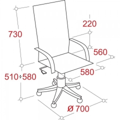 Кресло руководителя EasyChair EChair-535 MPU 333535 Коричневое