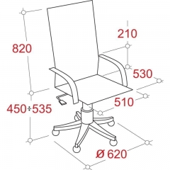 Кресло руководителя EasyChair Echair-528 ML 342967 Черное