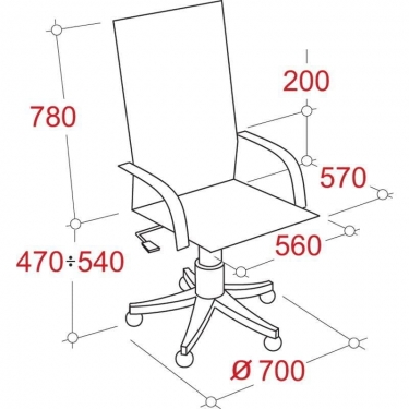 Кресло руководителя EasyChair Echair-545 ML 425118 Черное