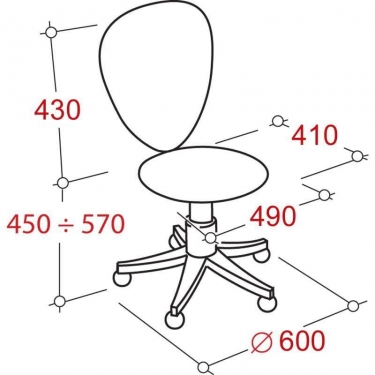 Кресло EasyChair Echair-212 PTW 480761 Белое Оранжевое
