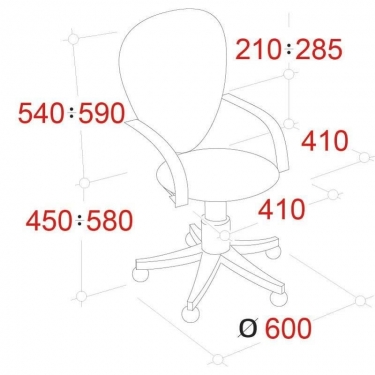 Кресло EasyChair EChair-318 AL 506145 Cинее