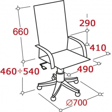 Кресло руководителя EasyChair EChair-552 TTW Net 526697 Черное