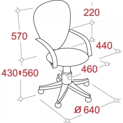 Кресло офисное EasyChair EChair-201 PJP 568340 Черное