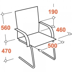 Конференц-кресло EasyChair Echair-811 VPL 622248 Черное