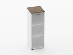 Шкаф 2 узкий 1 стеклянная дверь Персона Грата Deka 10.12.16Пр Дуб Верцаска/Белый