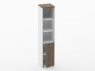 Шкаф 4 узкий верх открытый, низ закрытый Персона Грата Deka 10.19.11Пр Дуб Верцаска/Белый