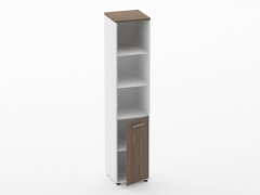 Шкаф 4 узкий верх открытый, низ закрытый Персона Грата Deka 10.19.11Пр Дуб Верцаска/Белый