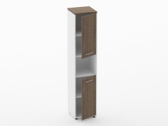 Шкаф 4 узкий закрытый, с нишей Персона Грата Deka 10.19.12Пр Дуб Верцаска/Белый