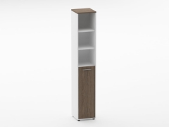 Шкаф 5 узкий верх открытый, низ глухая дверь Персона Грата Deka 10.23.13Пр Дуб Верцаска/Белый