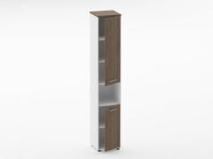 Шкаф 5 узкий закрытый, с нишей Персона Грата Deka 10.23.15Пр Дуб Верцаска/Белый