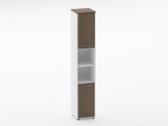 Шкаф 5 узкий закрытый, с нишей Персона Грата Deka 10.23.15Л Дуб Верцаска/Белый