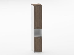 Шкаф 5 узкий закрытый, с нишей Персона Грата Deka 10.23.15Л Дуб Верцаска/Белый