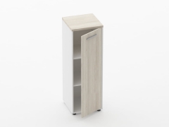 Шкаф 2 узкий закрытый Персона Грата Deka 10.12.13Пр Дуб Сантана светлый/Белый