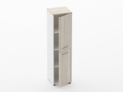 Шкаф 3 узкий закрытый, 1 дверь Персона Грата Deka 10.16.14Пр Дуб Сантана светлый/Белый
