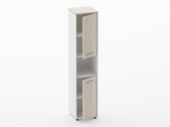 Шкаф 4 узкий закрытый, с нишей Персона Грата Deka 10.19.12Пр Дуб Сантана светлый/Белый