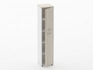 Шкаф 4 узкий закрытый Персона Грата Deka 10.19.15Пр Дуб Сантана светлый/Белый