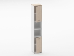 Шкаф 5 узкий закрытый с 2 -мя открытыми полками Персона Грата Deka 10.23.12Пр Туя/Белый