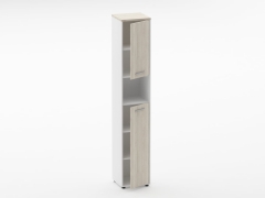 Шкаф 5 узкий закрытый, с нишей Персона Грата Deka 10.23.14Пр Дуб Сантана светлый/Белый