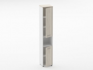 Шкаф 5 узкий закрытый, с нишей Персона Грата Deka 10.23.15Пр Дуб Сантана светлый/Белый