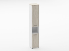 Шкаф 5 узкий закрытый, с нишей Персона Грата Deka 10.23.15Пр Дуб Сантана светлый/Белый