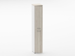 Шкаф 5 узкий закрытый Персона Грата Deka 10.23.16Л Дуб Сантана светлый/Белый