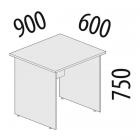 Стол рабочий Витра Альфа 63.20 Дуб кобург