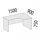 Стол эргономичный правый Витра Альфа 63.21 Дуб кобург