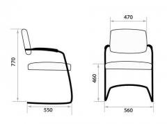 Конференц-кресло EasyChair UN_Delta silver Кожа 234636 Белая