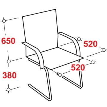 Конференц-кресло EasyChair VT_CH416-V Кожзам 124480 Черный